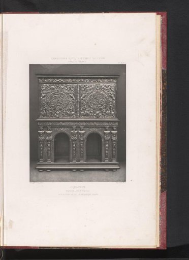 17th-century French wooden sideboard, exhibited at the Exposition Rétrospective of 1877 in Lyon, France