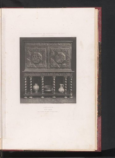 17th-century wooden sideboard, exhibited at the Exposition Rétrospective of 1877 in Lyon, France