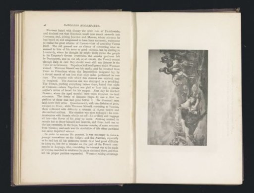 Photographic reproduction of a print depicting Napoleon Bonaparte reprimanding his officers at Bassano