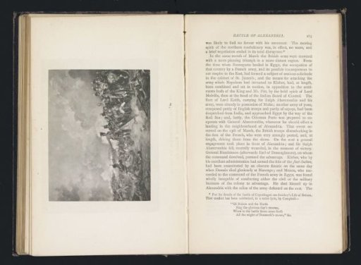 Photographic reproduction of a print depicting the death of Sir Ralph Abercrombie during the Battle of Alexandria