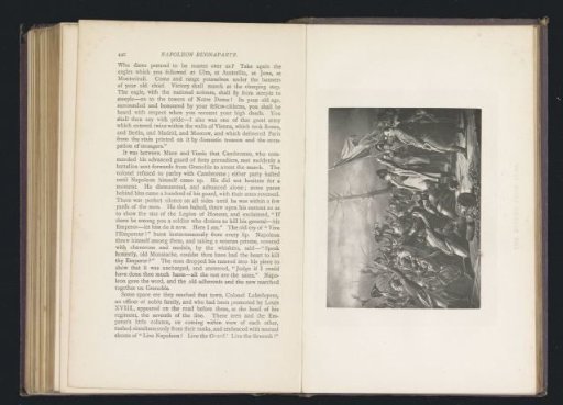 Photographic reproduction of a print depicting the return of Napoleon Bonaparte from Elba