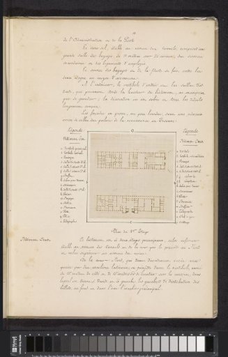 Photographic reproduction of a map of the first floor of Magdeburg Hauptbahnhof