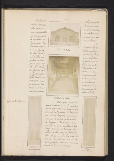 Photographic reproductions of a view of the façade and vestibule of the Anhalter Bahnhof in Berlin and two maps