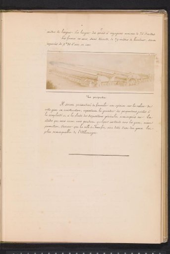 Photographic reproduction of a drawing of Frankfurt Hauptbahnhof