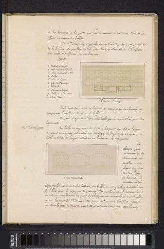 Two photographic reproductions of floor plans of the Strasbourg-Ville station