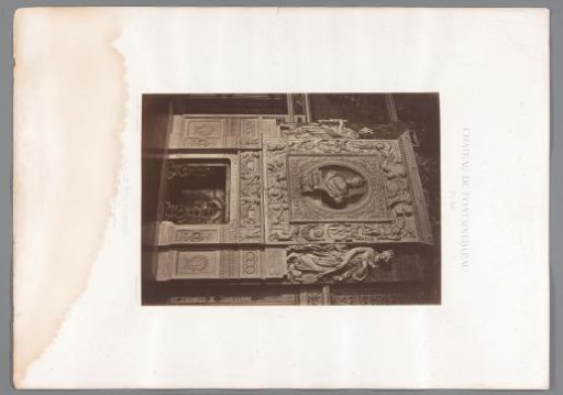View of a Marble Fireplace in the Salle des Gardes of the Château of Fontainebleau, France