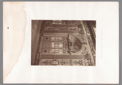 View of a section of the Chapelle de la Trinité of the Château de Fontainebleau, France