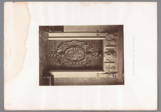 View of the Door of the Galerie François Ier of the Château of Fontainebleau, France