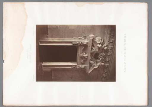 View of the Door of the Chapel of the Château of Fontainebleau, France