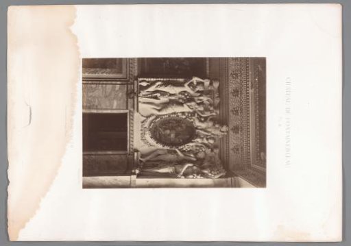 View of a Sculpture above a Door in the Château of Fontainebleau, France