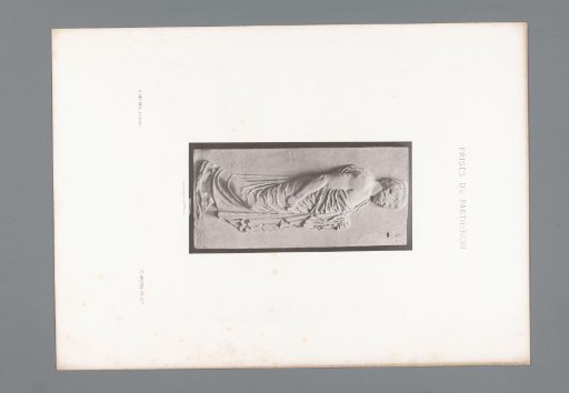 Part of the frieze of the Parthenon in Athens, depicting a man