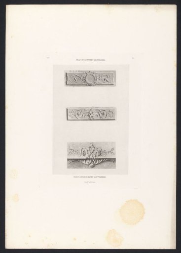 Ornaments in the Palais des Tuileries in Paris