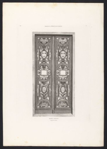 Door of the Galerie d'Apollon in the Palais du Louvre in Paris