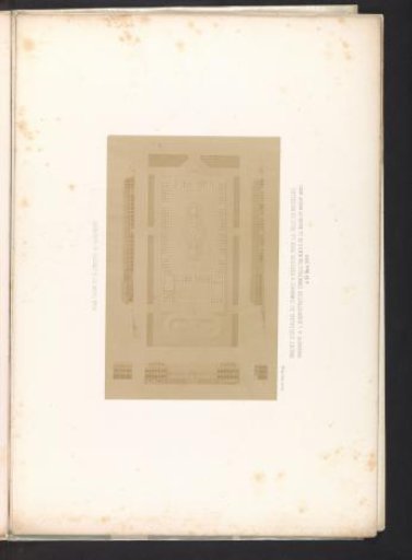Photographic reproduction of a drawing showing a floor plan of a commercial building in Brussels