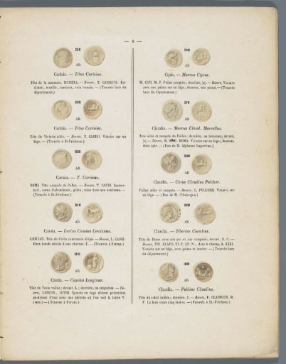 Ten Roman Coins, Seen from Front and Back