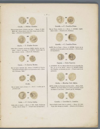 Ten Roman Coins, Seen from Front and Back