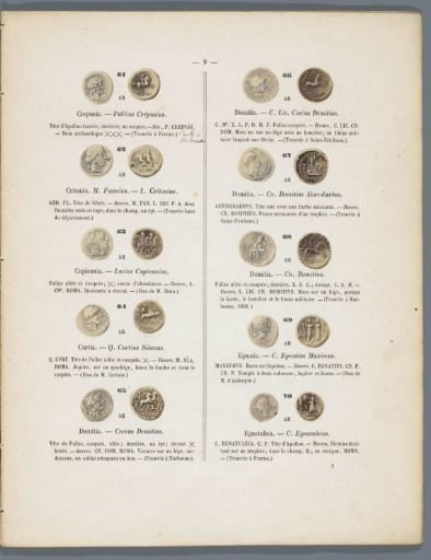 Ten Roman Coins, Seen from Front and Back