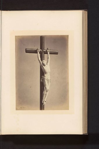 Ivory crucifix from the episcopal chapel in Ghent, displayed at an exhibition of religious objects from the Middle Ages and the Renaissance in 1864 in Mechelen