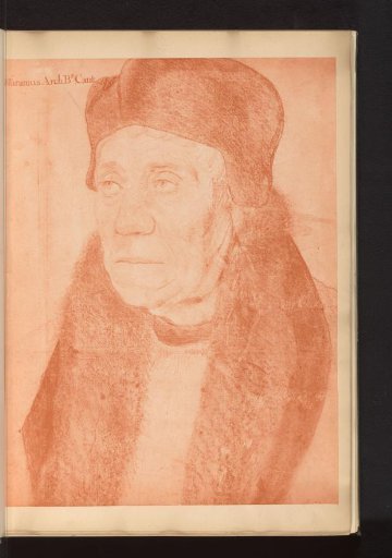 Photographic reproduction of a portrait of William Warham by Hans Holbein
