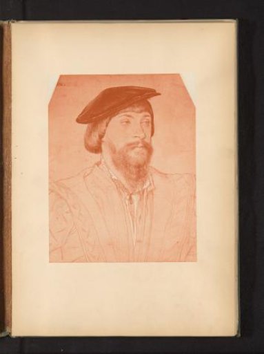 Photographic reproduction of a portrait of Thomas Vaux by Hans Holbein