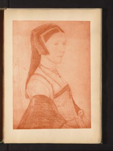 Photographic reproduction of a portrait of Anne Cresacre by Hans Holbein