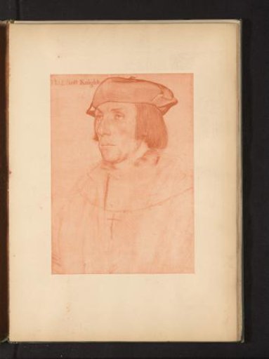 Photographic reproduction of a portrait of Thomas Elyot by Hans Holbein