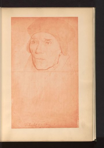 Photographic reproduction of a portrait of John Fisher by Hans Holbein