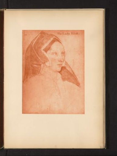 Photographic reproduction of a portrait of Margaret à Barrow by Hans Holbein