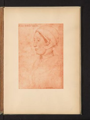 Photographic reproduction of a portrait of Anne Boleyn, Queen of England, by Hans Holbein