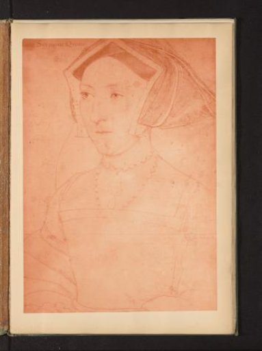 Photographic reproduction of a portrait of Jane Seymour, Queen of England, by Hans Holbein