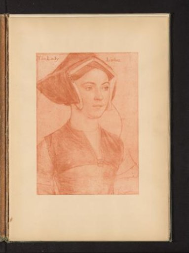 Photographic reproduction of a portrait of Jane Shirley by Hans Holbein
