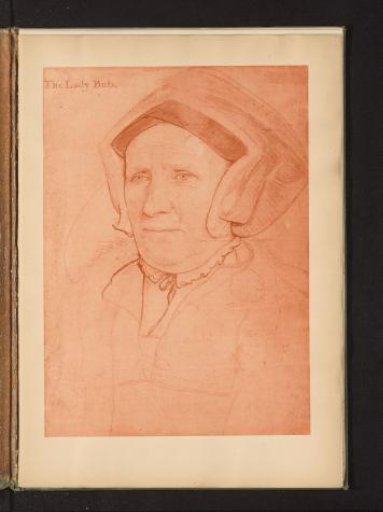 Photographic reproduction of a portrait of Margaret Butts by Hans Holbein