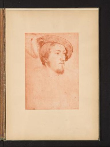 Photographic reproduction of a portrait of an unknown man by Hans Holbein