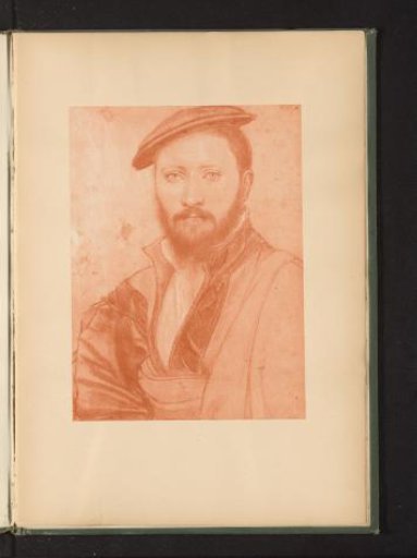 Photographic reproduction of a portrait of an unknown man by Hans Holbein