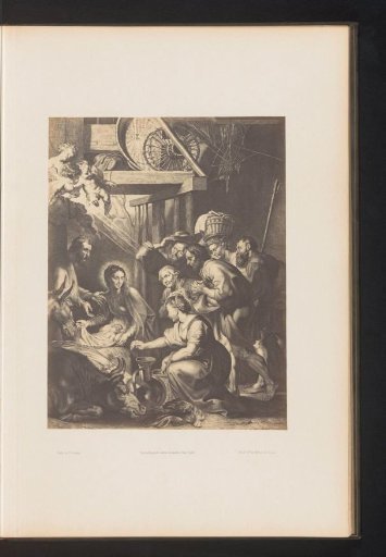 Photographic reproduction of an engraving of The Nativity by Lucas Vorsterman, after the painting by Peter Paul Rubens