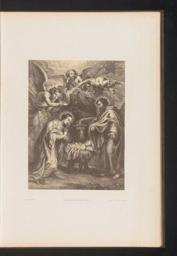 Photographic reproduction of an engraving of The Nativity by Schelte Adamsz. Bolswert, after the painting by Peter Paul Rubens