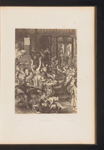 Photographic reproduction of an engraving of The Massacre of the Innocents by Paulus Pontius, after the painting by Peter Paul Rubens