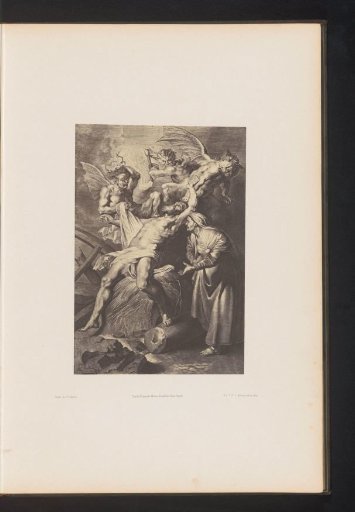 Photographic reproduction of an engraving of Job Tormented by His Wife and Devils by Lucas Vorsterman, after the painting by Peter Paul Rubens