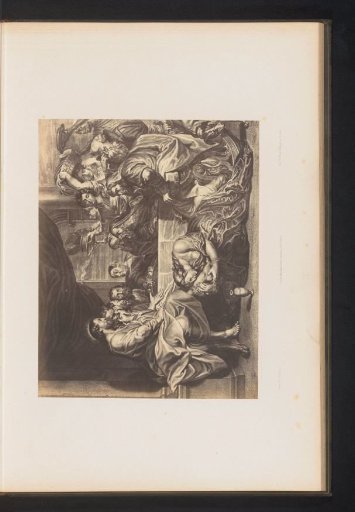 Photographic reproduction of an engraving of The Feast in the House of Simon the Pharisee by Michel Natalis, after the painting by Peter Paul Rubens