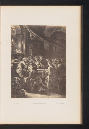 Photographic reproduction of an engraving of The Last Supper by Boëtius Adamsz. Bolswert, after the painting by Peter Paul Rubens