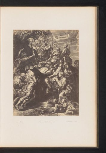 Photographic reproduction of an engraving of The Carrying of the Cross by Paulus Pontius, after the painting by Peter Paul Rubens