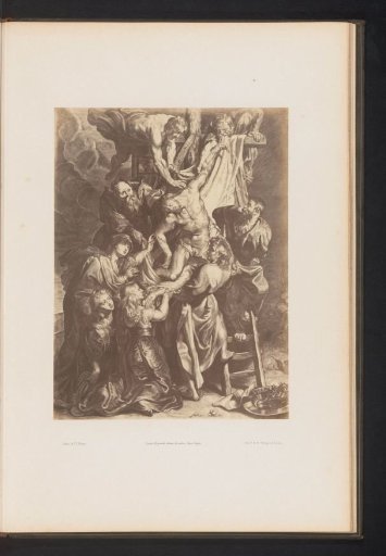 Photographic reproduction of an engraving of The Descent from the Cross by Lucas Vorsterman, after the painting by Peter Paul Rubens