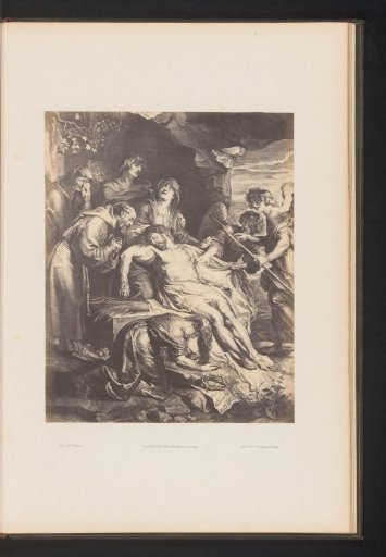 Photographic reproduction of an engraving of The Lamentation of Christ by Paulus Pontius, after the painting by Peter Paul Rubens