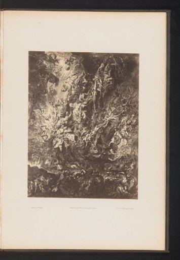 Photographic reproduction of an engraving of The Fall of the Damned by Richard van Orley II, after the painting by Peter Paul Rubens
