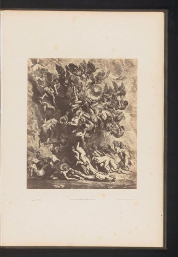 Photographic reproduction of an engraving of The Fall of the Damned by Jonas Suyderhoef, after the painting by Peter Paul Rubens
