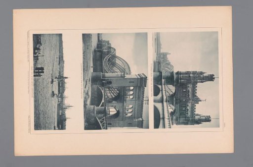 Three Images of an Ordinary Bridge Over the Elbe, a Railway Bridge Over the Elbe, and a View of the Elbe