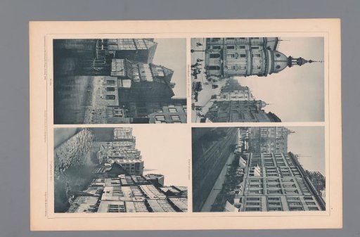 Four Views of Hamburg, Depicting the Town Hall and Neuerwall, Hermannstrasse, Sülze, and Hopfensackfleth