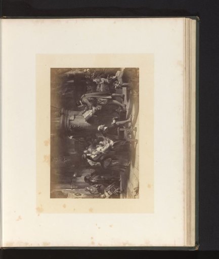 Photographic reproduction of an engraving of First Reading of the Bible in the Crypt of Old St Paul's - Anno 1540, after the painting by Sir George Harvey