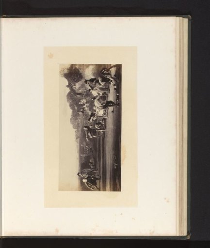 Photographic reproduction of an engraving of Village Bowlers, after the painting by Sir George Harvey