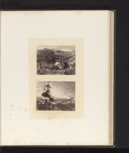 Two photographic reproductions of engravings of scenes from Auld Lang Syne, after paintings by Sir George Harvey